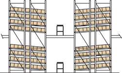 span track on pallet rack and mezzanine picking module