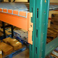 Closeup of Ridg-U-Rak slotted beam and upright connection.