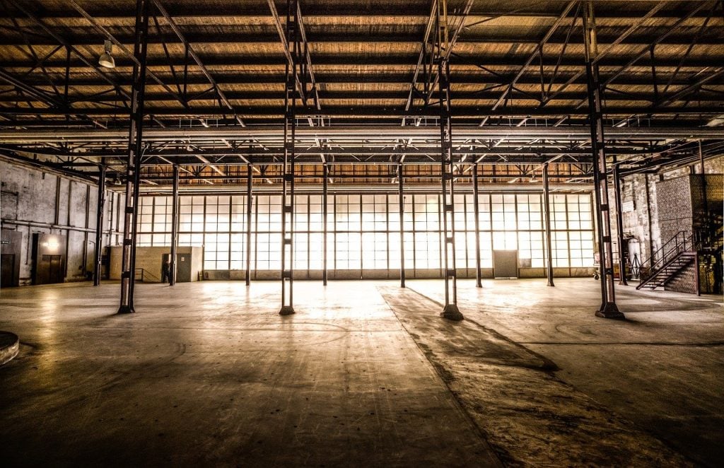 Empty warehouse space
