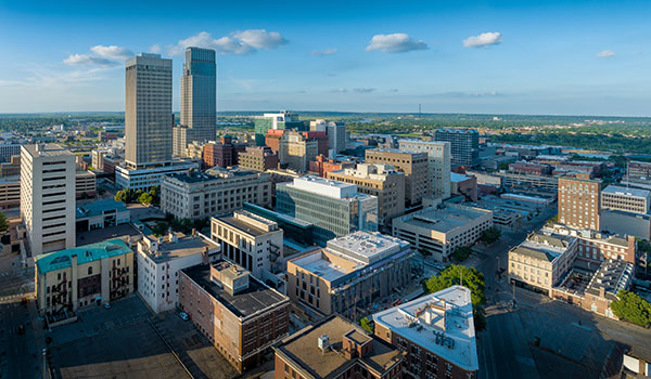 Photo of Omaha, NE from above.
