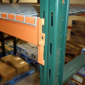 Ridg-U-Rak slotted pallet rack system.