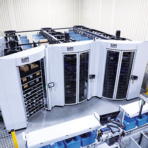 Overhead view of a Modula Horizontal Carousel system