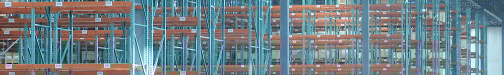 Rows of warehouse racking ready to be leased