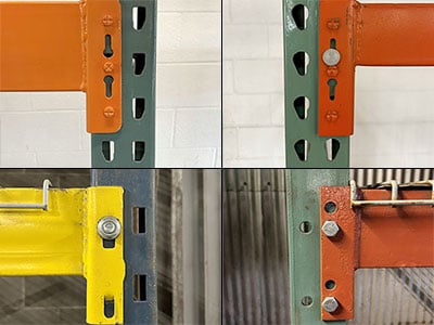 Four different pallet rack styles.