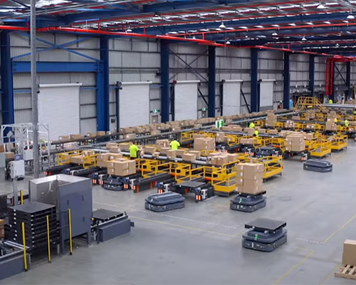 Robotics automation solutions in a distribution center