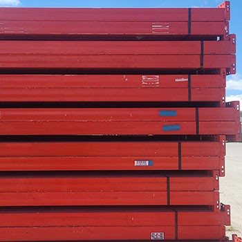 96" x 4" Used Teardrop Pallet Rack Beam- Old Style