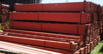 137 1/2” x 4” Used Structural Pallet Rack Beam