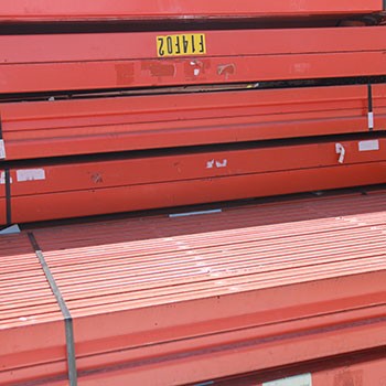 96" x 4 1/2" Used Teardrop Pallet Rack Beam- Old Style