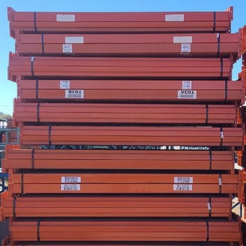 96” x 4” Used Teardrop Pallet Rack Beam- New Style 96” x 4” Used Teardrop Pallet Rack Beam- New Style
