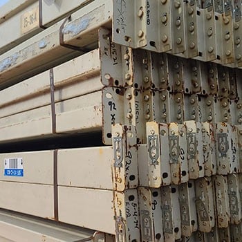 92" x 3 3/4" Used Teardrop Pallet Rack Beam- Old Style