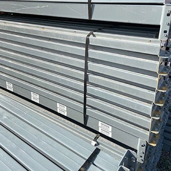 93" x 3 1/2" Used Teardrop Pallet Rack Beam- Old Style