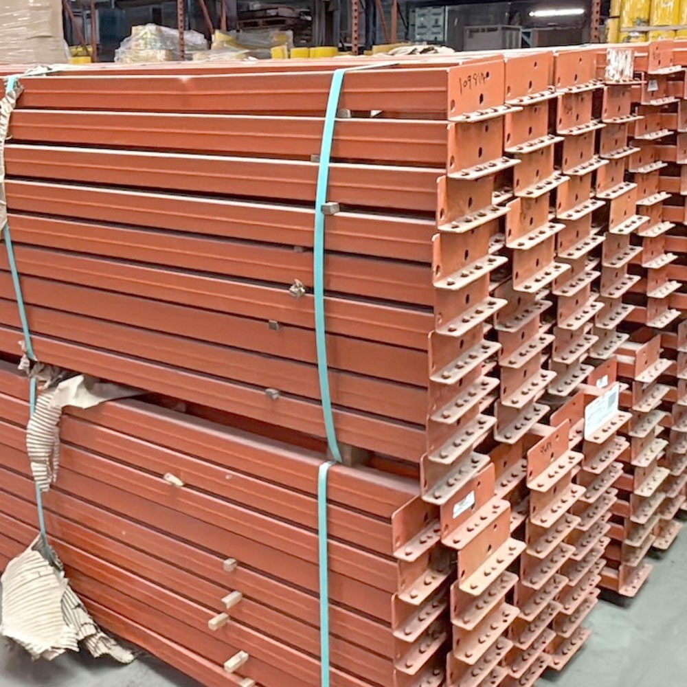 96” x 4” Teardrop Pallet Rack Beam- Punch Style