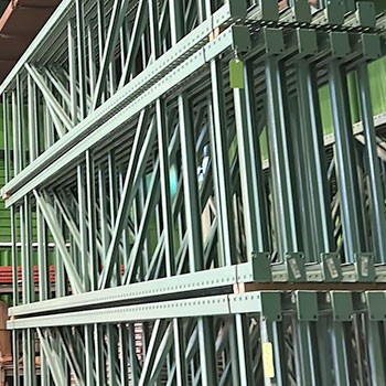 42” x 168” Reconditioned Teardrop Pallet Rack Upright- Old Style 42” x 168” Reconditioned Teardrop Pallet Rack Upright- Old Style