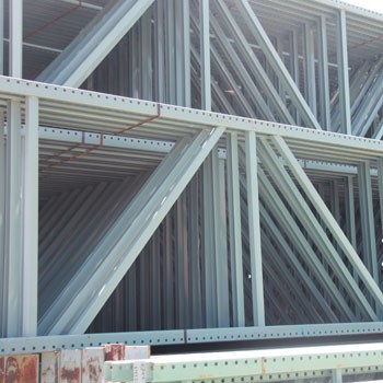 54” x 252” Used Teardrop Pallet Rack Upright- New Style 54” x 252” Used Teardrop Pallet Rack Upright- New Style
