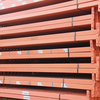 96" x 2 1/2" Used Teardrop Pallet Rack Beam- New Style