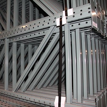 24” x 96” Teardrop Pallet Rack Upright- Old Style 24” x 96” Teardrop Pallet Rack Upright- Old Style