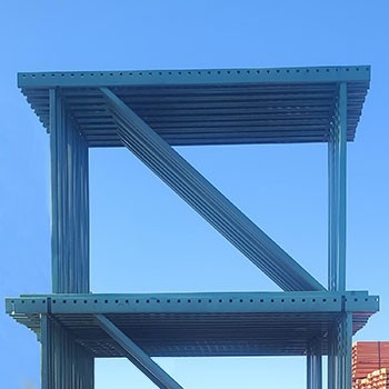 48” x 72” Used Teardrop Pallet Rack Upright- Old Style 48” x 72” Used Teardrop Pallet Rack Upright- Old Style