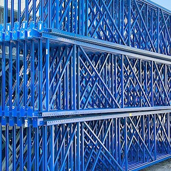 48" x 312" Used Teardrop Pallet Rack Upright- Old Style