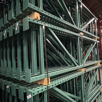 24" x 96" Teardrop Pallet Rack Upright- Old Style