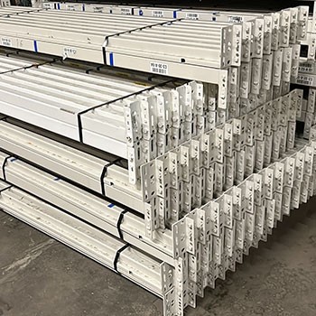 96” x 2 1/2” Used Teardrop Pallet Rack Beam- New Style 96” x 2 1/2” Used Teardrop Pallet Rack Beam- New Style