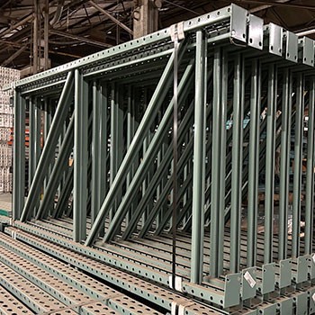 42" x 96" Teardrop Pallet Rack Upright- Old Style