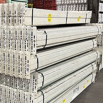 96" x 4" Used Teardrop Pallet Rack Beam- New Style