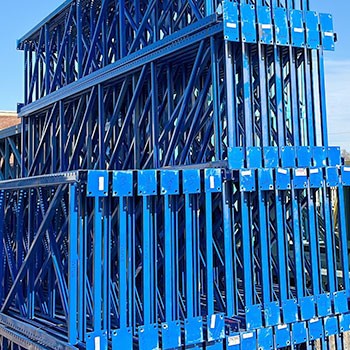 42" x 216" Used Teardrop Pallet Rack Upright- Old Style