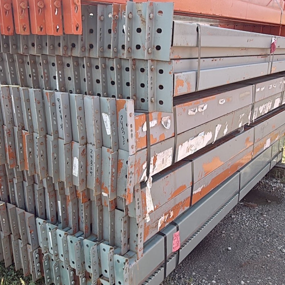 96” x 4 3/4” Used Teardrop Pallet Rack Beam- New Style
