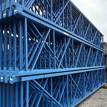 48” x 336” Used Teardrop Pallet Rack Upright- Old Style