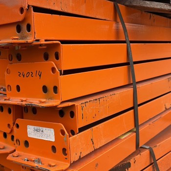 132” x 6” Used Teardrop Pallet Rack Beam- New Style