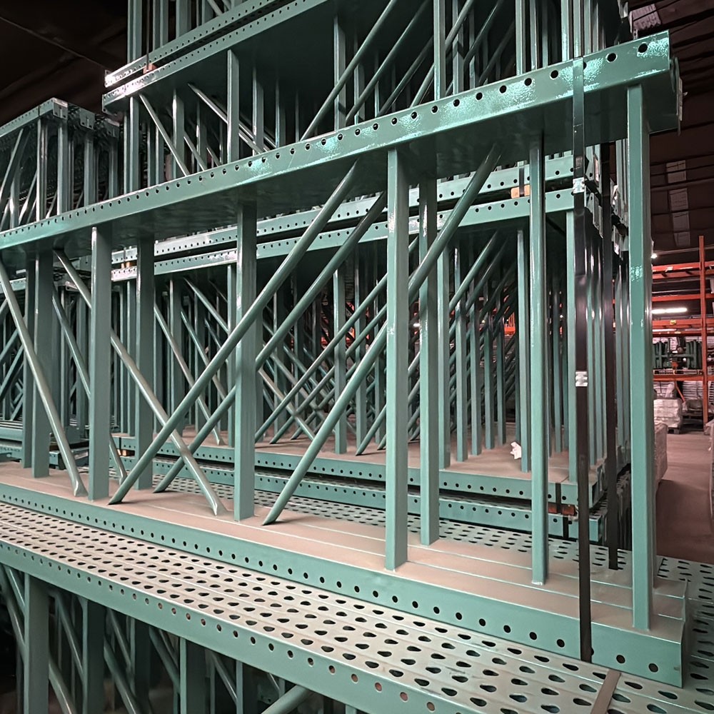 42” x 116” Reconditioned Teardrop Pallet Rack Upright- Old Style