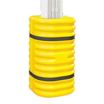 42"H Used Building Column Protector- Fits 10" Column- Yellow