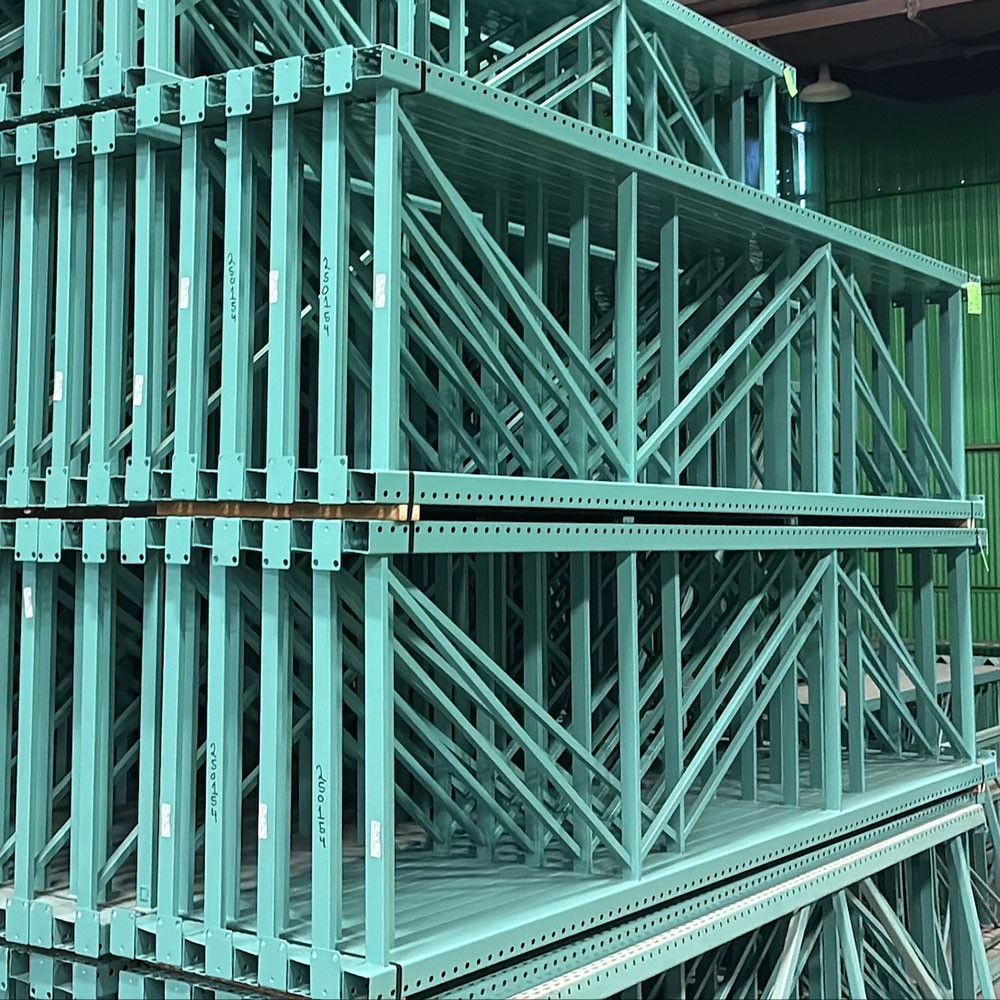 42” x 180” Reconditioned Teardrop Pallet Rack Upright- Old Style