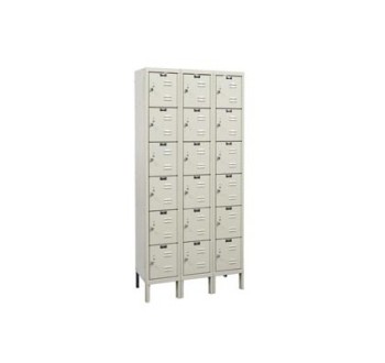 12x18x12" Opening 6-Tier Galvanite Corrosion-Resistant Locker - 3 Lockers Wide