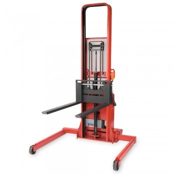 1-1/2 -76” Lift Height Power Lift Stackers with Optional Power Drive - Adjustable Straddle -Power li