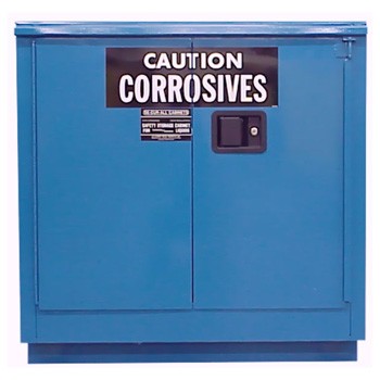 24 Gal. Acid & Corrosive Storage Cabinet, Self-Latch Sliding Door