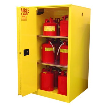 60 Gal. Flammable Storage Cabinet, Self-Latch Safe-T-Door