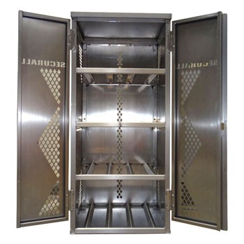 10-20 Oxygen Cylinder Steel Storage Cabinet, Vertical Storage