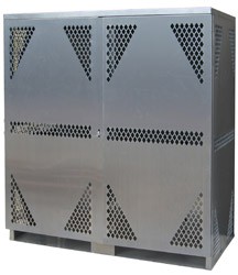 16 LP Cylinder Steel Storage Cabinet, Horizontal Storage