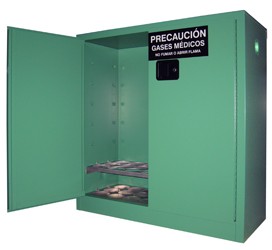 24 D&E-sized Medical Gas Cylinder Storage Cabinet, Manual Door