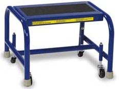 24” Mobile Step Stool- Perforated- Steel