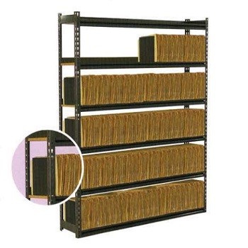 72” x 12” x 84” Open File Shelving Adder- 7 Shelf No Deck