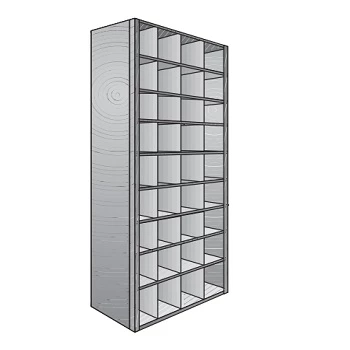 36" x 12" x 87" Bin Unit- 36 Openings