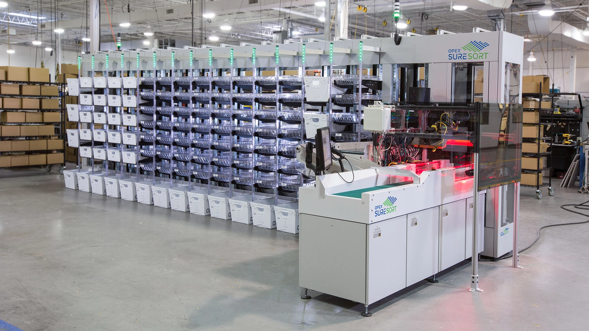 Smart warehouse with sure sort system from Opex