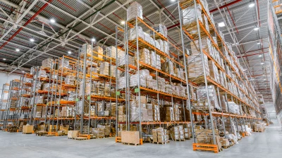 Pallet racking system in a warehouse operation