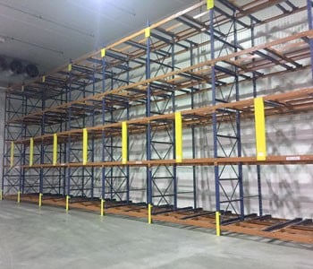 192" x 96" Reconditioned Pushback Rack System- 16 Pallet Positions