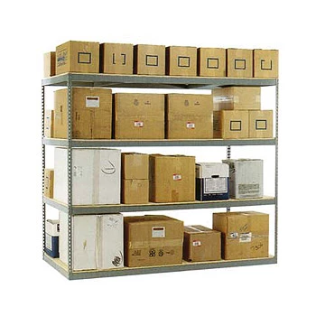 72” x 36” x 84” Rivet Long Span Shelving Starter- 4 Shelf No Deck
