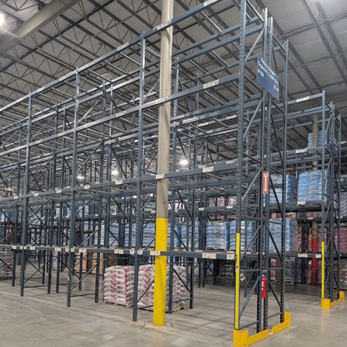 Rows of pallet rack in a warehouse Rows of pallet rack in a warehouse