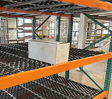 Two storage levels of flow track system