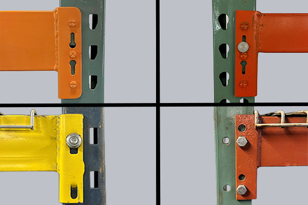 Four different pallet rack styles.